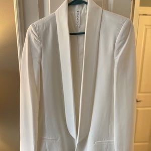 White crepe tuxedo jacket size small